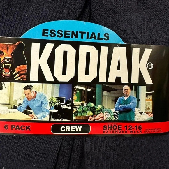 Kodiak Comfort Crew Socks Mens  6 Pak KING SIZE Dark Blue 12-16  XL BIG - Picture 3 of 6
